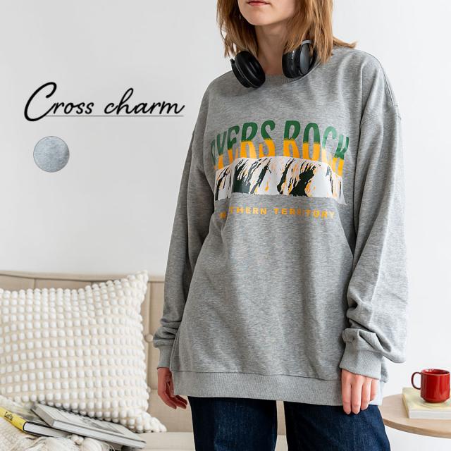 ルーズグラフィックプリント スウェット