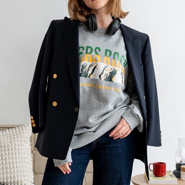 ルーズグラフィックプリント スウェット