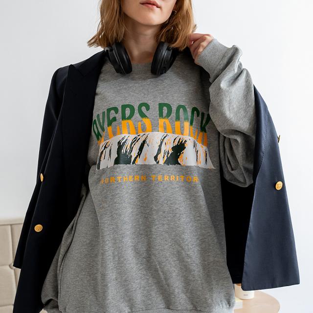 ルーズグラフィックプリント スウェット