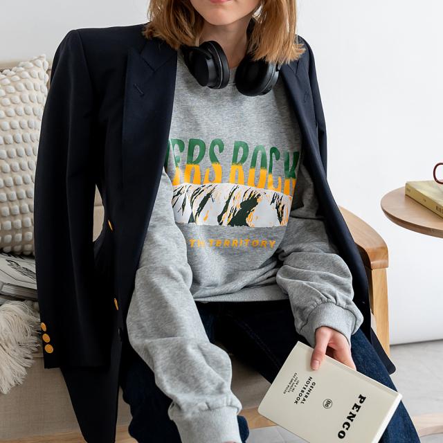 ルーズグラフィックプリント スウェット