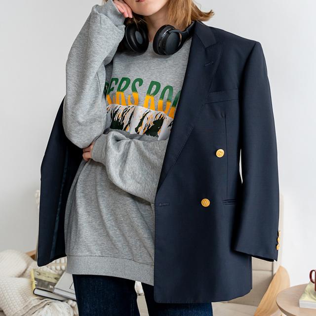 ルーズグラフィックプリント スウェット