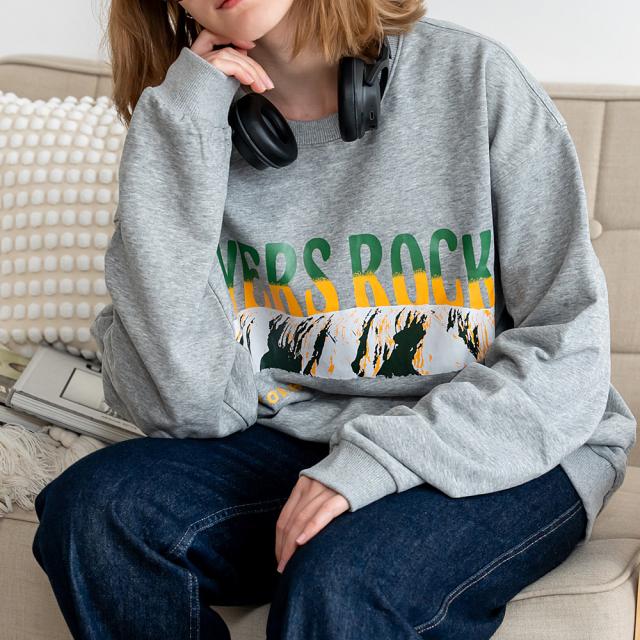 ルーズグラフィックプリント スウェット