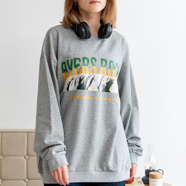 ルーズグラフィックプリント スウェット