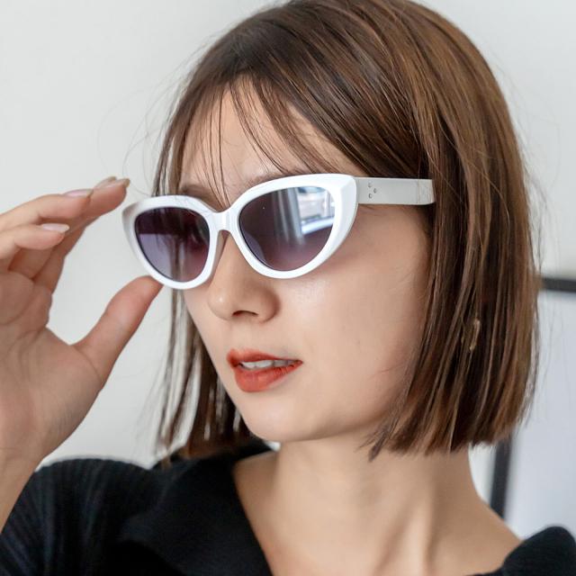 オーバル キャットアイ カラーレンズ サングラス Y2K