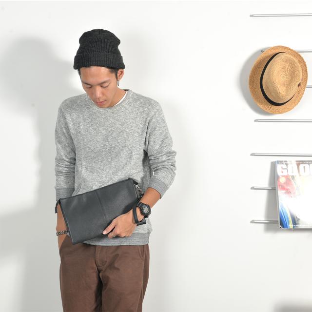 Control シンプル合皮クラッチバッグ