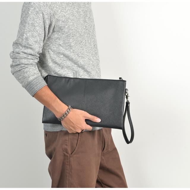 Control シンプル合皮クラッチバッグ