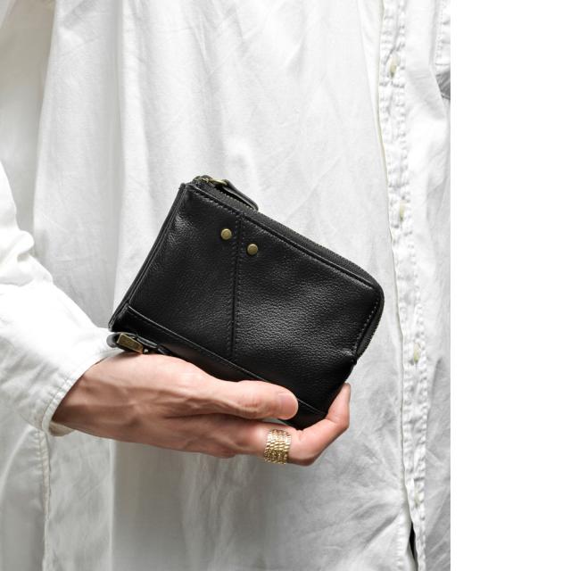 Control crass ダブルジップ 本革 折り財布 