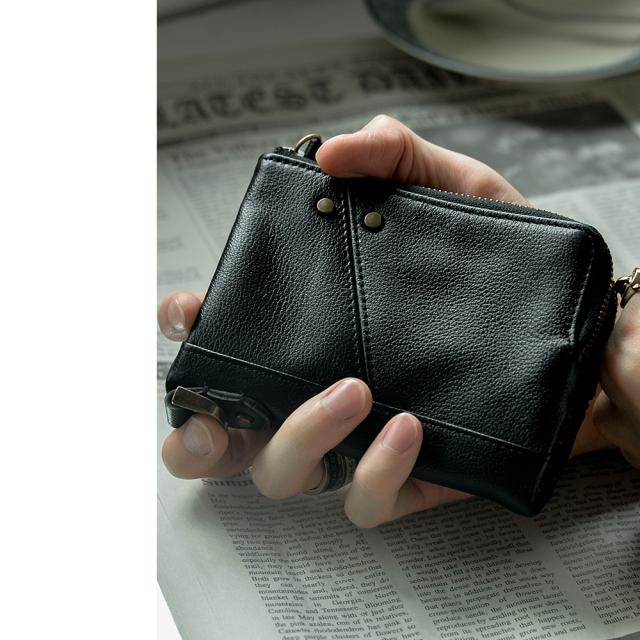 Control crass ダブルジップ 本革 折り財布 