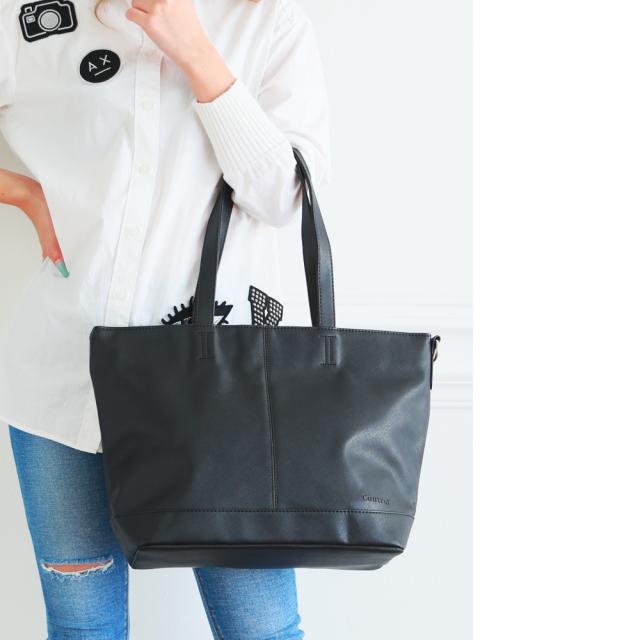 Control シンプル合皮 ミニトートバッグ