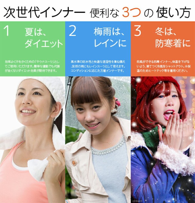 在庫得価 冬は防寒着、夏はダイエットのサウナスーツに、梅雨にはレインスーツやカッパ、傘としても使える究極のマルチインナーの通販はau PAY マーケット - アトマイズ|商品ロットナンバー:235611 得価超歓迎