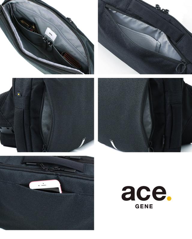 ボディバッグ メンズ 撥水 エースジーン ハンスリーSD ace.GENE ACE エース 斜め掛けバッグ ワンショルダーバッグ HANSREE-SD 通勤 ビジネス 62882 B5 旅行