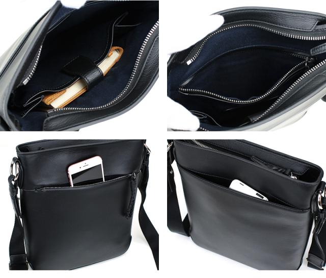 ショルダーバッグ メンズ 本革 ビジネスバッグ 撥水 レザー PID ecrireシリーズ PAZ103 ピーアイディー エクリール レディース 男女兼用 縦型 斜め掛けバッグ 通勤 通学 牛革 撥水