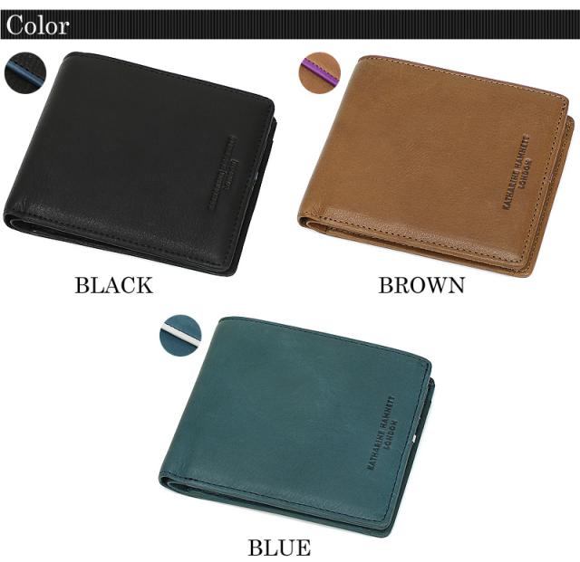 KATHARINE HAMNETT LONDON SOFT 二つ折り財布 490-57003