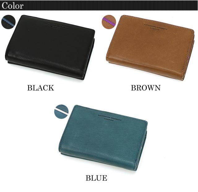 KATHARINE HAMNETT LONDON SOFT ミドルウォレット 490-57004 