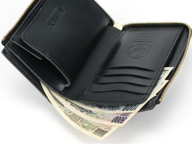 二つ折り財布 AVIREX メンズ 小銭入れあり ミドルウォレット 財布 革 本革 レザー 男女兼用 ユニセックス ブランド アヴィレックス AX9301 ファーネ2 FAHNE2 アビレックス
