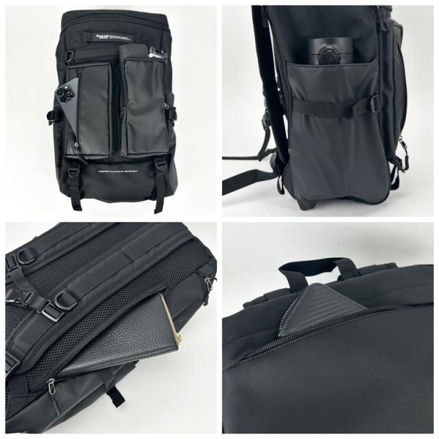 【商品レビューで+5%】ファイヤーファースト リュック FIRE FIRST デイパック バックパック かばん バッグ A4 B4 21.6L スクエアリュック 普段使い タウン デイリー 通勤 通学 ビジネス PC シンプル メンズ レディース 黒 グレー 男性 学生 軽量 丈夫 人気 ブランド FFX-100