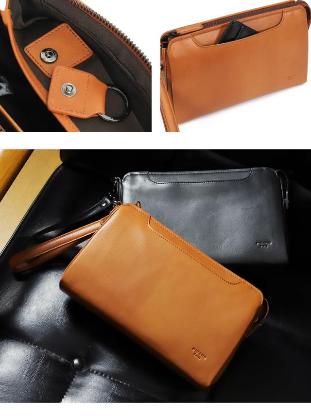 FIGARO フィガロ クラールシリーズ クラッチバッグ 斜め掛けバッグ 牛革 本革 レザー クラッチバッグ