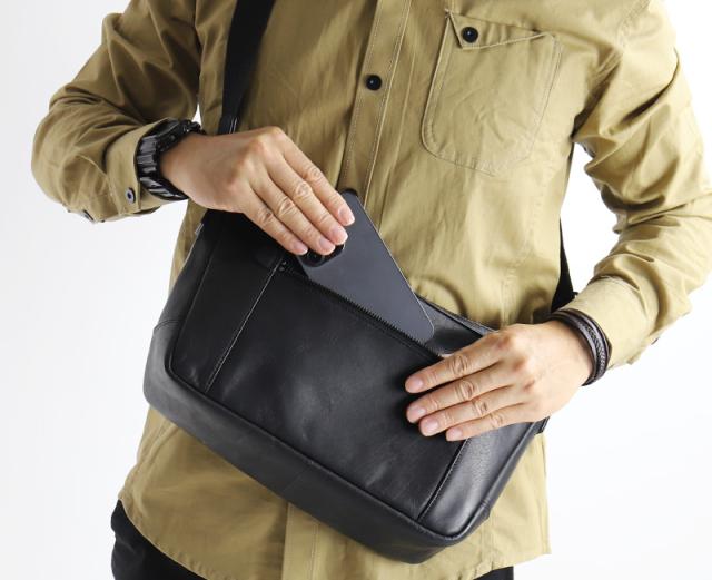 Allegro アレグロ ムランシリーズ 舟形ショルダーバッグ 斜め掛けバッグ 牛革 本革 レザー ショルダーバッグ