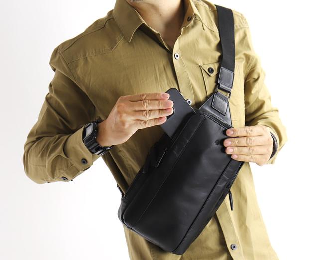 Allegro アレグロ ムランシリーズ ボディバッグ ワンショルダーバッグ 斜め掛けバッグ 牛革 本革 レザー ショルダーバッグ