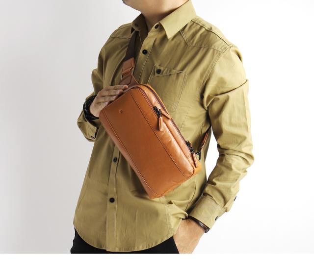 Allegro アレグロ ムランシリーズ ボディバッグ ワンショルダーバッグ 斜め掛けバッグ 牛革 本革 レザー ショルダーバッグ