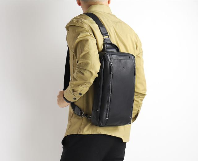 Allegro アレグロ ムランシリーズ ボディバッグ ワンショルダーバッグ 斜め掛けバッグ 牛革 本革 レザー ショルダーバッグ