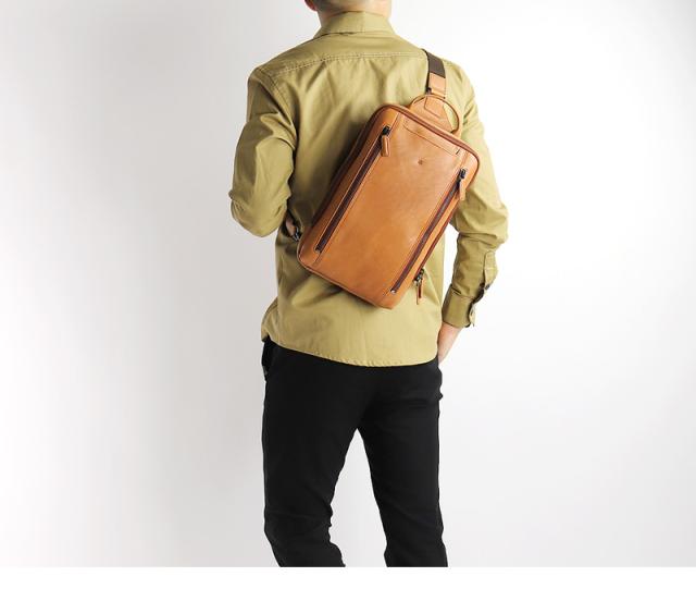 Allegro アレグロ ムランシリーズ ボディバッグ ワンショルダーバッグ 斜め掛けバッグ 牛革 本革 レザー ショルダーバッグ