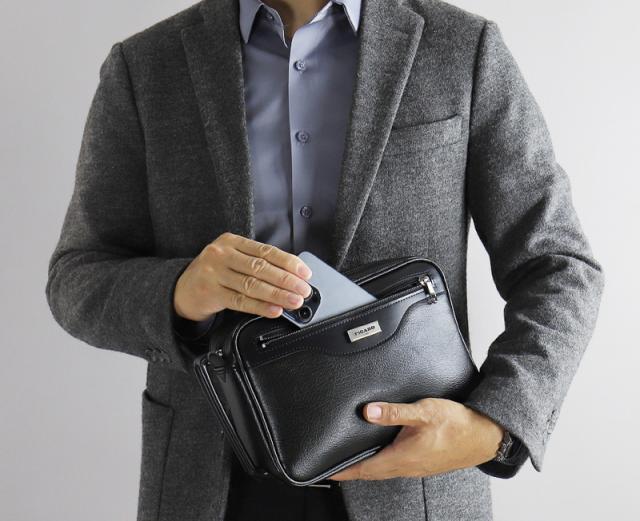 FIGARO フィガロ ベーシックシリーズ クラッチバッグ セカンドバッグ 牛革 本革 レザー 38581