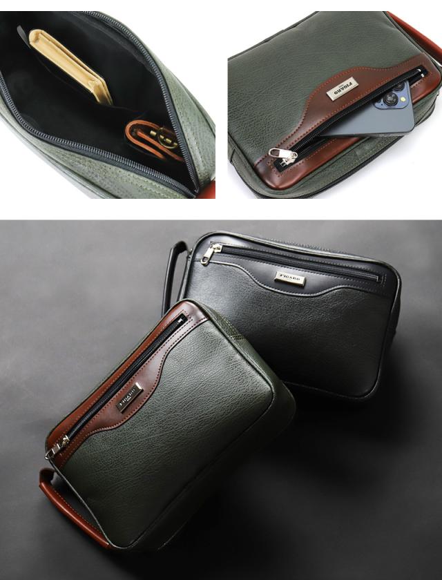 FIGARO フィガロ ベーシックシリーズ クラッチバッグ セカンドバッグ 牛革 本革 レザー 38581