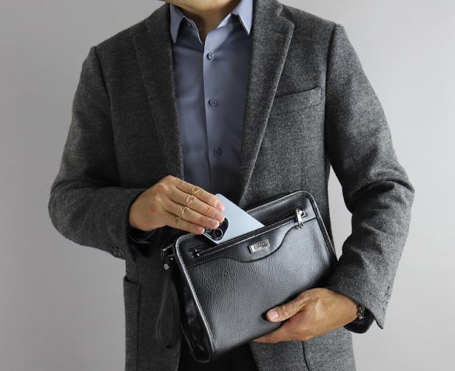 FIGARO フィガロ ベーシックシリーズ クラッチバッグ セカンドバッグ 牛革 本革 レザー 38582