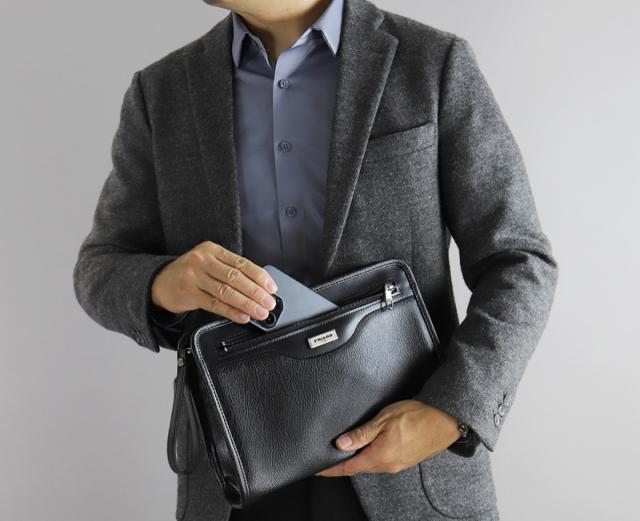 FIGARO フィガロ ベーシックシリーズ クラッチバッグ セカンドバッグ 牛革 本革 レザー 38584