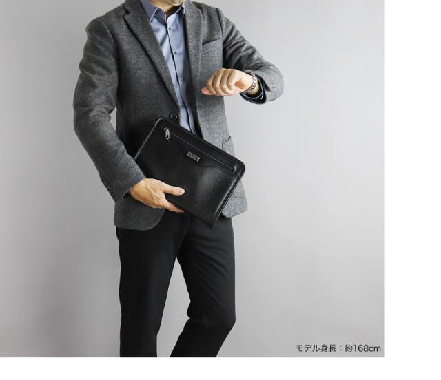 FIGARO フィガロ ベーシックシリーズ クラッチバッグ セカンドバッグ 牛革 本革 レザー 38584