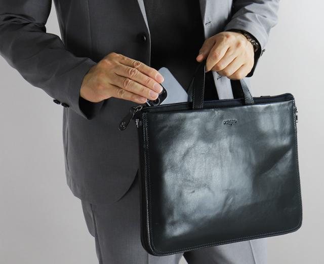 FIGARO フィガロ ポアネシリーズ ミニブリーフケース 斜め掛けバッグ 牛革 本革 レザー ミニブリーフケース