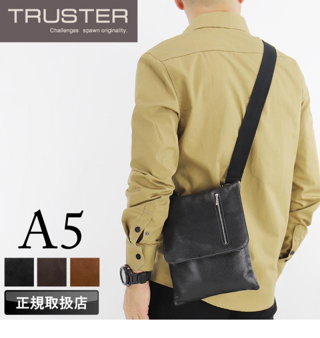 TRUSTER トラスター モスク 薄マチショルダーバッグ 牛革 本革 レザー 75812