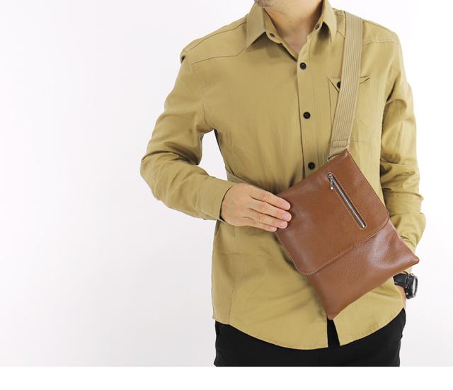 TRUSTER トラスター モスク 薄マチショルダーバッグ 牛革 本革 レザー 75812