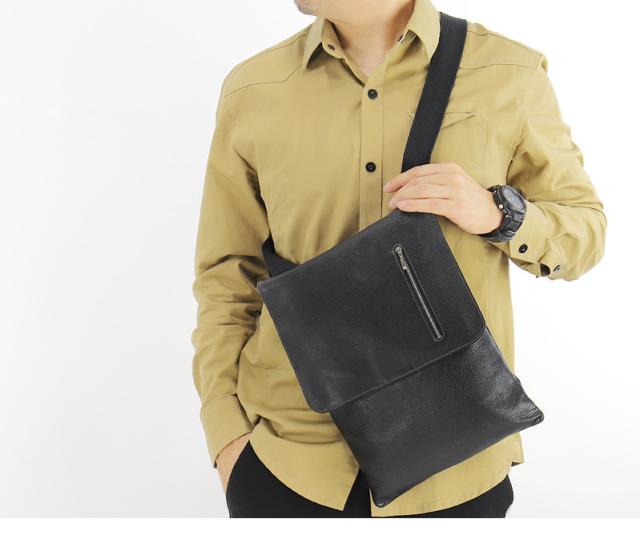 TRUSTER トラスター モスク 薄マチショルダーバッグ 牛革 本革 レザー 75813