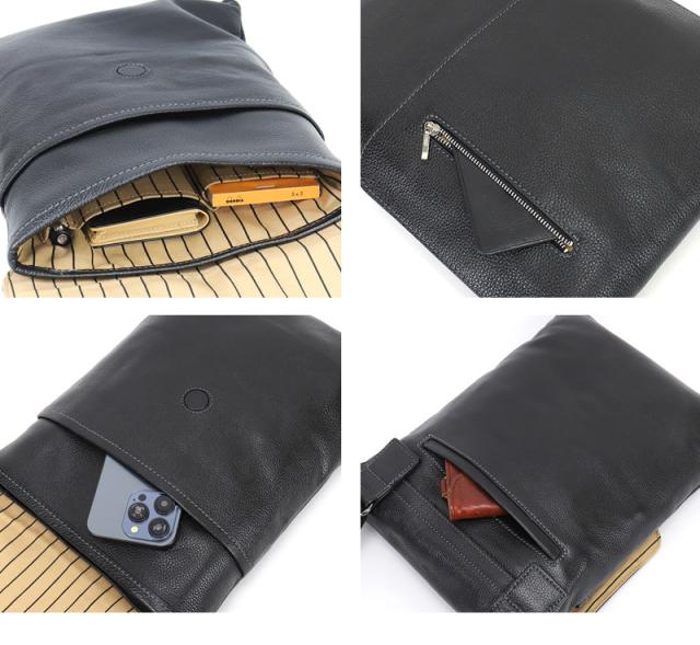 TRUSTER トラスター モスク 薄マチショルダーバッグ 牛革 本革 レザー 75813