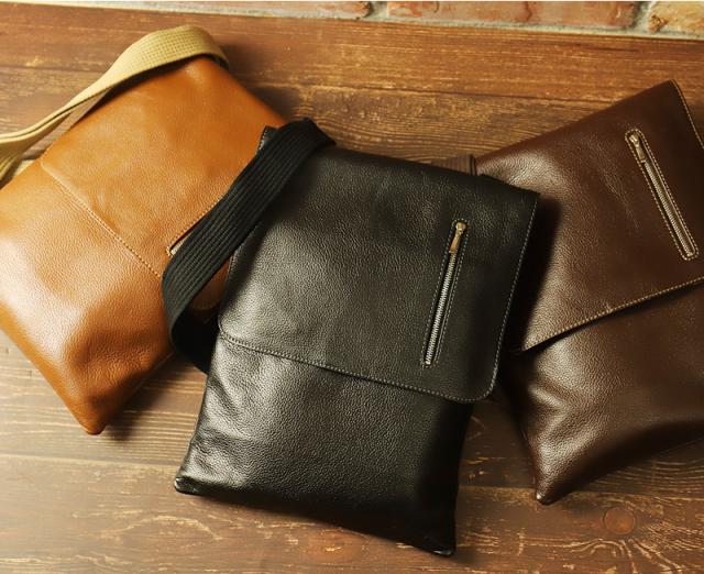 TRUSTER トラスター モスク 薄マチショルダーバッグ 牛革 本革 レザー 75813