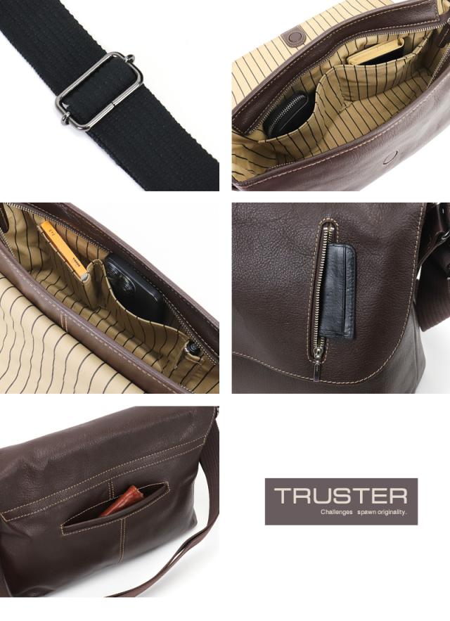 TRUSTER トラスター モスク メッセンジャーバッグ 牛革 本革 レザー 75815