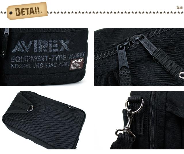 ボディバッグ ショルダーバッグ 2WAY AVIREX メンズ レディース 男女兼用 ユニセックス ワンショルダーバッグ 斜めがけバッグ アヴィレックス AVX3522 イーグル EAGLE アビレックス 黒 ベージュ カーキ ブラック