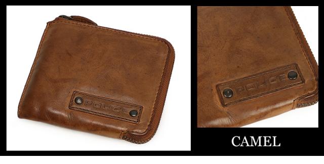 POLICE L字ファスナーショートウォレット PA-59606