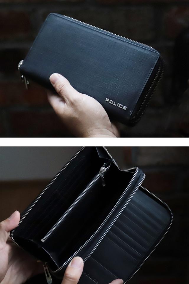 POLICE ラウンドファスナー長財布 小銭入れあり PA-70605