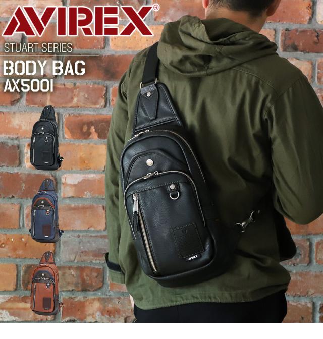 ボディバッグ AVIREX メンズ 男女兼用 ブランド アビレックス AX5001 スチュアート STUART