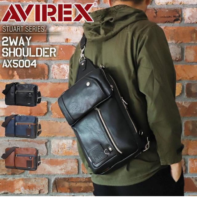 ショルダーバッグ ボディバッグ 2WAY AVIREX メンズ 男女兼用 ブランド アビレックス AX5004 スチュアート STUART