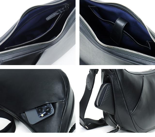 ショルダーバッグ メンズ 本革 撥水 レザー PID ecrireシリーズ PAZ108