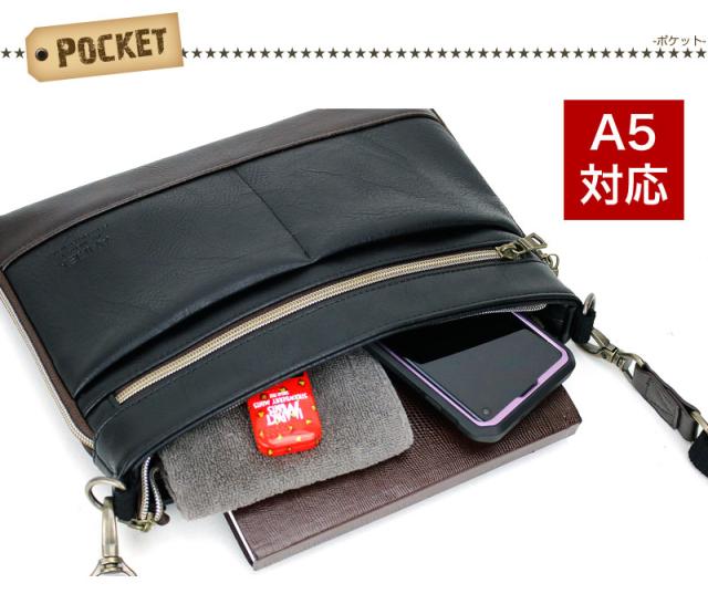 ショルダーバッグ AVIREX メンズ 2WAY 男女兼用 ユニセックス ブランド サコッシュバッグ クラッチバッグ アヴィレックス AX2030 ラルガ LARGA 拡張