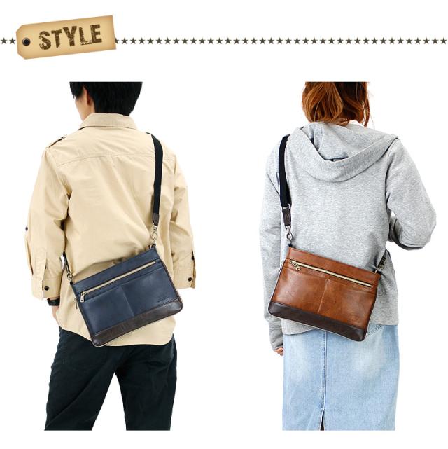 ショルダーバッグ AVIREX メンズ 2WAY 男女兼用 ユニセックス ブランド サコッシュバッグ クラッチバッグ アヴィレックス AX2030 ラルガ LARGA 拡張