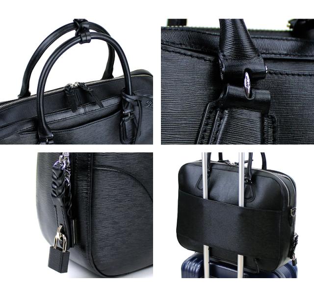 ビジネスバッグバッグ メンズ 本革 レザー ファスナー付き ショルダーバッグ PID clocheシリーズ PAY102 2WAY ピーアイディー