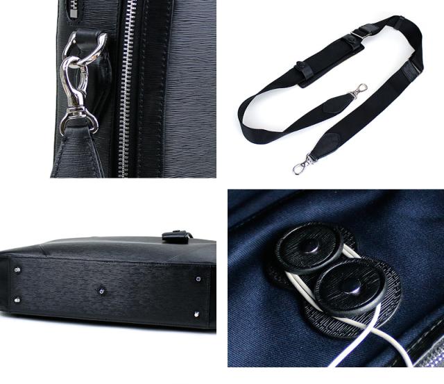 ビジネスバッグバッグ メンズ 本革 レザー ファスナー付き ショルダーバッグ PID clocheシリーズ PAY102 2WAY ピーアイディー