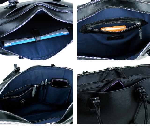 ビジネスバッグバッグ メンズ 本革 レザー ファスナー付き ショルダーバッグ PID clocheシリーズ PAY102 2WAY ピーアイディー