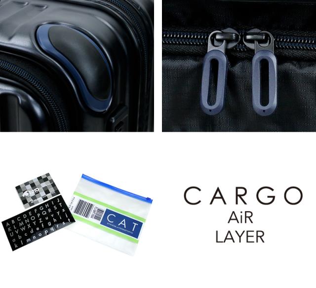 【商品レビュー記入で+5%】CARGO(カーゴ) AiR LAYER(エアレイヤー) スーツケース 22L 3.1kg 1〜2泊 4輪 TSAロック 機内持ち込み フロントオープン CAT235LY メンズ レディース 送料無料